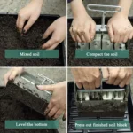 Manual Four Earth Block Makers Soil Blocker Garden Tool Seeding Tool - Image 6