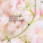 Simulation Sakura Rattan Plastic Decorative Flower Vine, Colour: 135 Flowers Deep Pink - Image 5