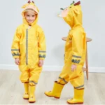 Children One-Piece Raincoat Boys And Girls Lightweight Hooded Poncho - Image 6