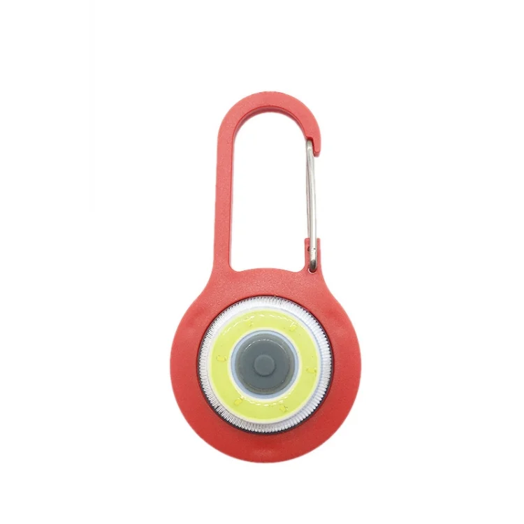 3 PCS Mini Carabiner COB Flashlight Outdoor Portable Keychain Night Fishing Light Random Colour Delivery