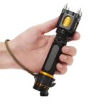 Outdoor LED T6 Strong Light Rechargeable Flashlight Car Safety Hammer Multi-Function Aelf-Defense Flashlight - Image 5