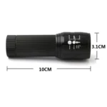 2 PCS Three-Speed Zoom LED Flashlight Mini Aluminum Flashlight - Image 2