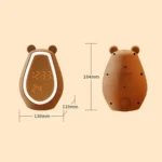 Bear Alarm Clock LED Digital Silent Bedside Lamp Bluetooth Speaker USB Charging Children Cartoon Night Light - Image 3