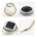 20 LED Solar Energy Glass Bottle Pendent Lamp IP44 Waterproof Outdoor Garden Decoration Light - Image 3