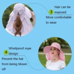 2 PCS Cherry Printing Isolation Cap Sunscreen Face-Covering Outdoor Travel Hat Cap - Image 4