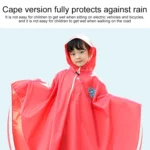 Cycling Children Raincoat Students Thickened Waterproof Cape Poncho - Image 5