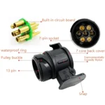 TS170E-Z 12V Car Resistance Trailer Plug Socket Trailer Tester Connector Recorder With 2 Conversion Heads EU Plug - Image 5