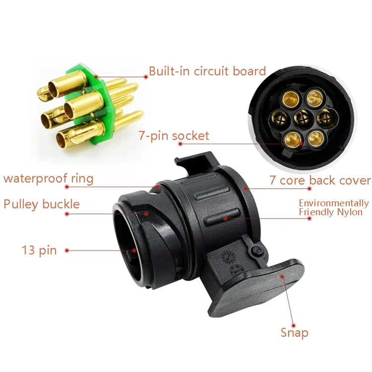 TBD05719214_4.webp TS170E-Z 12V Car Resistance Trailer Plug Socket Trailer Tester Connector Recorder With 2 Conversion Heads EU Plug - Image 5