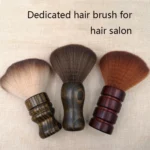 Hair Cut Broken Hair Duster Brush Solid Wood Soft Bristles Cleaning Brush Hairdressing Suppliess - Image 2