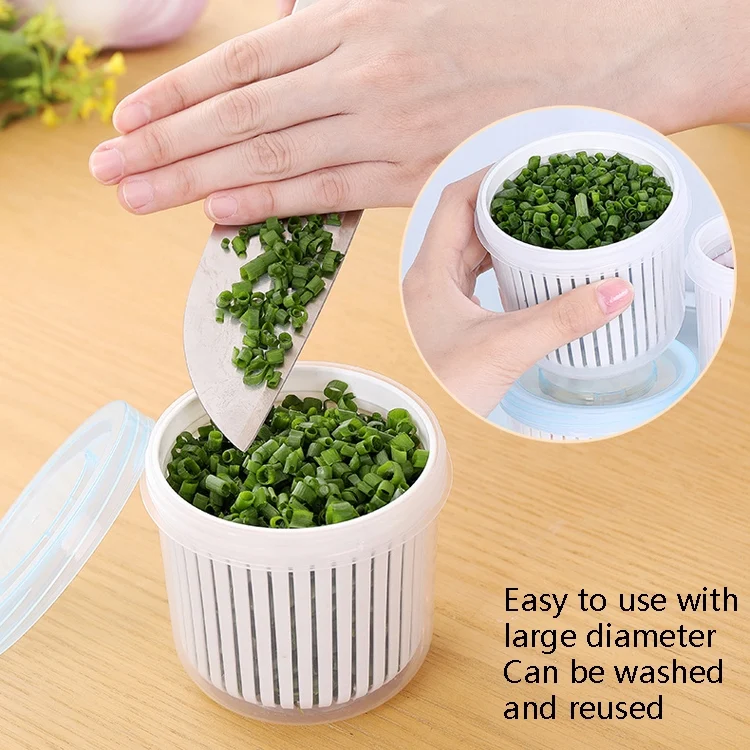 TBD05719255_2.webp Onion Ginger Garlic Drainage Storage Box Kitchen Vegetable Plastic Storage Box Refrigerator Seal Storage Box - Image 3