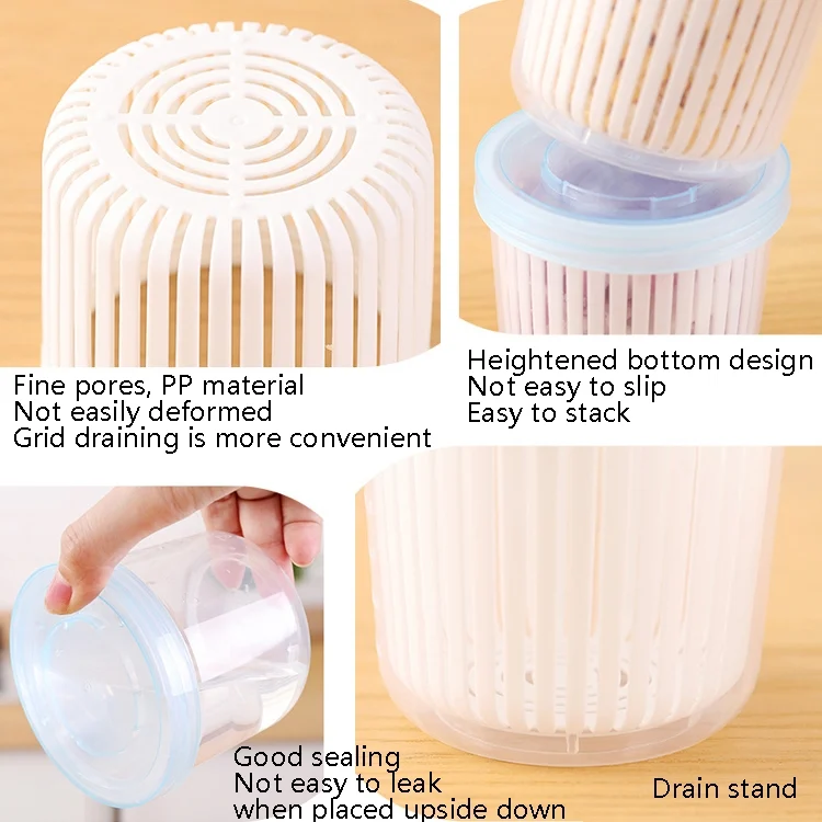 TBD05719255_3.webp Onion Ginger Garlic Drainage Storage Box Kitchen Vegetable Plastic Storage Box Refrigerator Seal Storage Box - Image 4