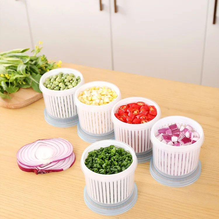 TBD05719255_5.webp Onion Ginger Garlic Drainage Storage Box Kitchen Vegetable Plastic Storage Box Refrigerator Seal Storage Box - Image 6