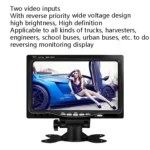 YB-700A 7 Inch Car Display Truck Car Reversing Image HD Monitoring Bus Reversing Display - Image 3
