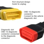 SF62 Car Detector OBD Extension Line Car Computer Conversion Plug Male to Female Adapter Cable - Image 6