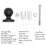 N-P090 Hollow Ball Head Loading Mobile Phone Bracket Handlebar Holder - Image 3