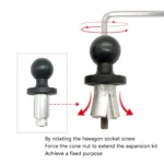 N-P090 Hollow Ball Head Loading Mobile Phone Bracket Handlebar Holder - Image 4