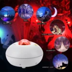 LED Watermark Remote Control Projection Starry Sky Light Laser Projection Light Atmosphere Night Light - Image 3