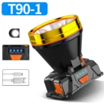 LED Night Fishing Charge Head Light Outdoor Camping Fishing Miner Light Searchlight Head-Mounted Flashlight With Charge Display - Image 7