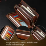 LEINASEN A82 Handbag Men Business Clips Long Big Capacity Casual Multi-Card Zipper - Image 5