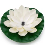 Solar Fountain Floating Views Garden Pool Water Scene, Lotus Leaf Flower Style,Color Random Deilvery - Image 3