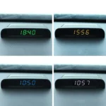 Solar Night Light Car Clock Automotive Electronic Clock Temperature - Image 2