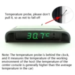 Solar Night Light Car Clock Automotive Electronic Clock Temperature - Image 5