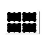 50 Sets Waterproof Removable Storage Bottle Sticker PVC Easy-To-Erasable Blackboard Sticker