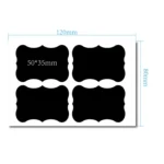 50 Sets Waterproof Removable Storage Bottle Sticker PVC Easy-To-Erasable Blackboard Sticker - Image 4