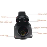 2 PCS VS170U-1 6-24V 7P Waterproof Trailer Plug Socket Connector RV Yacht Power Plug US Plug - Image 3