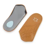 Cow Leather Arch Half Insole Flat Arch Support O-Leg Corrective Insole,Size: 35/36 - Image 3
