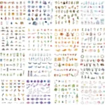 TH001-22 40 in 1 Japanese Paper Decoration Hand Account DIY Sticker - Image 2