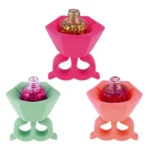 Wearable Nail Polish Bottle Cover Silicone Anti-splash Nail Polish Finger Holder Random Colour Delivery - Image 2