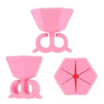 Wearable Nail Polish Bottle Cover Silicone Anti-splash Nail Polish Finger Holder Random Colour Delivery - Image 3