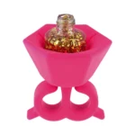 Wearable Nail Polish Bottle Cover Silicone Anti-splash Nail Polish Finger Holder Random Colour Delivery - Image 4