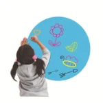 Erasable PVC Round Self-Adhesive Message Board Children Drawing Teaching Blackboard Sticker Color Random Delivery - Image 3