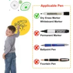 Erasable PVC Round Self-Adhesive Message Board Children Drawing Teaching Blackboard Sticker Color Random Delivery - Image 4