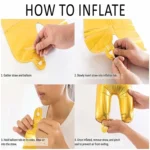 2 PCS Birthday Baby Children Golden Crown Aluminum Film Number Balloon Set Wedding Scene Decoration - Image 4