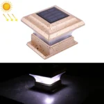28LM Outdoor Solar Column Light Garden Villa Wood Pile Light Garden Landscape Fence Lamp
