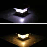 28LM Outdoor Solar Column Light Garden Villa Wood Pile Light Garden Landscape Fence Lamp - Image 5