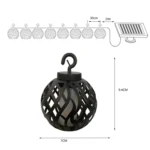 Solar Flame Ball Light String Outdoor Solar Courtyard IP44 Waterproof Light - Image 3