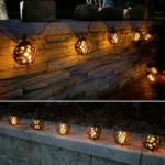 Solar Flame Ball Light String Outdoor Solar Courtyard IP44 Waterproof Light - Image 6