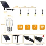 10 In 1 Outdoor Solar Bulb String Lamp Waterproof Solar Garden Light - Image 3