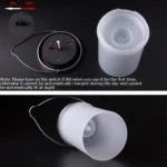 Outdoor Waterproof Solar Light Bucket Shape LED Courtyard Garden Hanging Lamp Night Light - Image 4