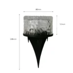 Outdoor Solar Buried Lamp Round Glass Floor Street Light Garden Ice Brick Waterproof Lamp - Image 3
