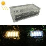 Outdoor Solar Buried Lamp Ice Square Glass Garden Decoration Waterproof Grass Lamp