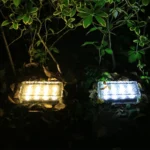 Outdoor Solar Buried Lamp Ice Square Glass Garden Decoration Waterproof Grass Lamp - Image 5