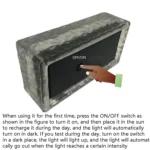 Outdoor Solar Buried Lamp Ice Square Glass Garden Decoration Waterproof Grass Lamp - Image 6