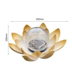 Lotus Solar Courtyard Lamp Outdoor Garden Decoration Light - Image 2
