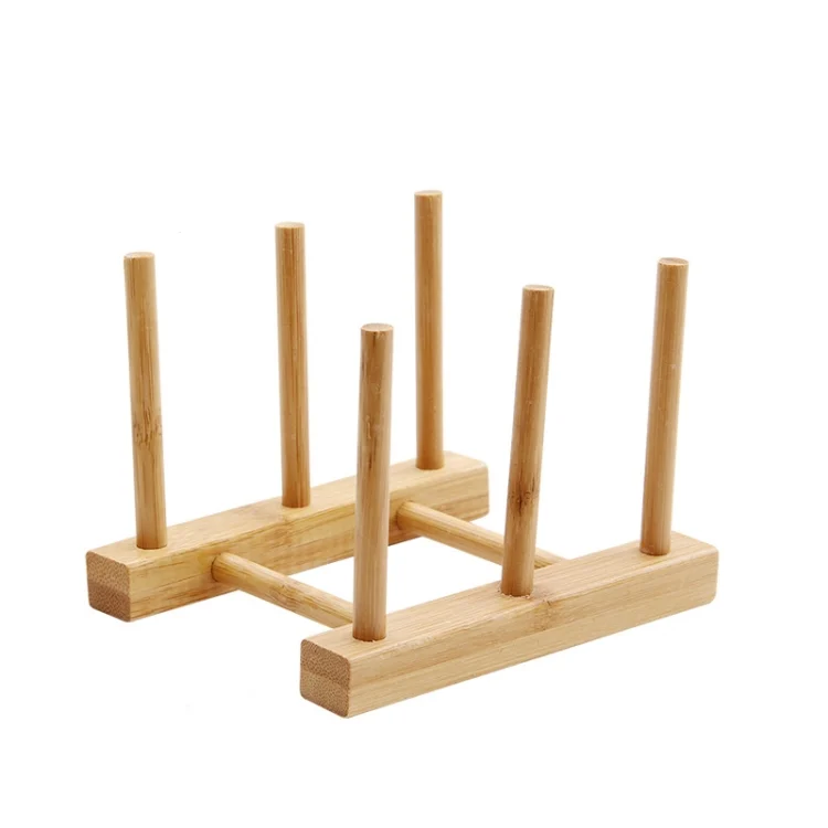 TBD0572003801.webp Multi-Purpose Bowl Disc Rack Kitchen Drain Rack Bamboo Tableware Storage Rack, Layer (specification): 2 Grid - Image 1