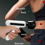 Mini Portable USB Rechargeable Electric Fascia Gun Muscle 12-speed Adjustable LCD Touch Screen Massage Gun - Image 6